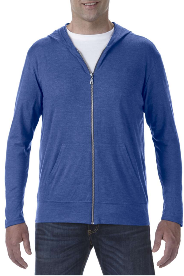 ADULT TRI-BLEND FULL-ZIP HOODED JACKET