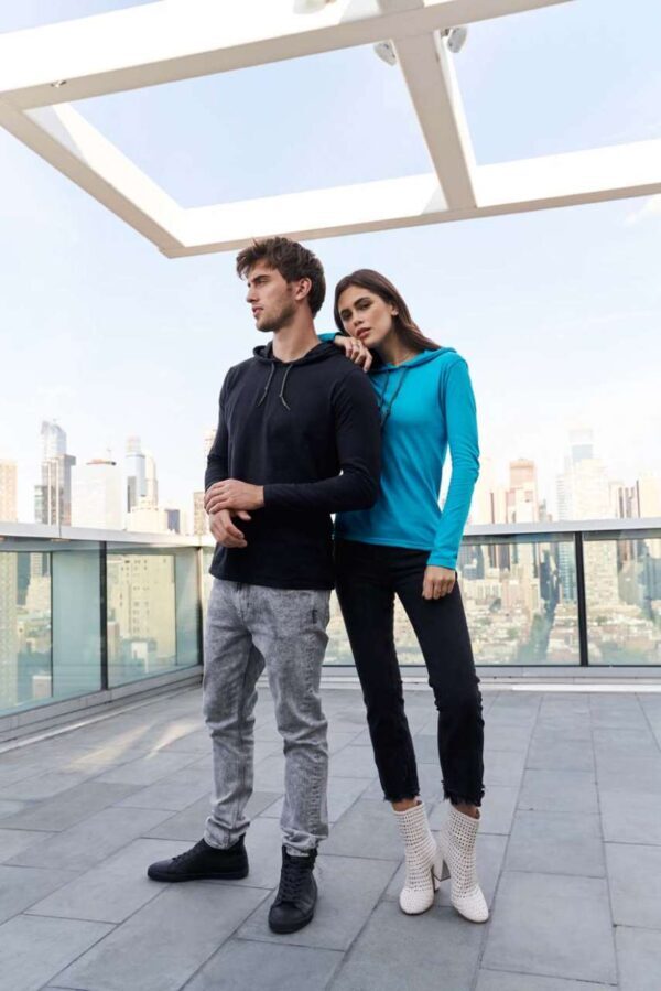 ADULT LIGHTWEIGHT LONG SLEEVE HOODED TEE