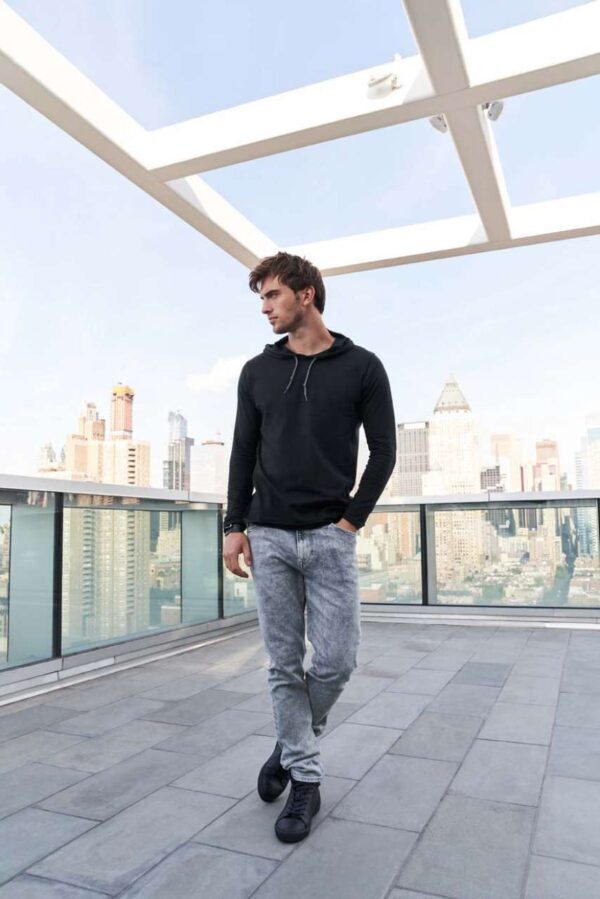 ADULT LIGHTWEIGHT LONG SLEEVE HOODED TEE