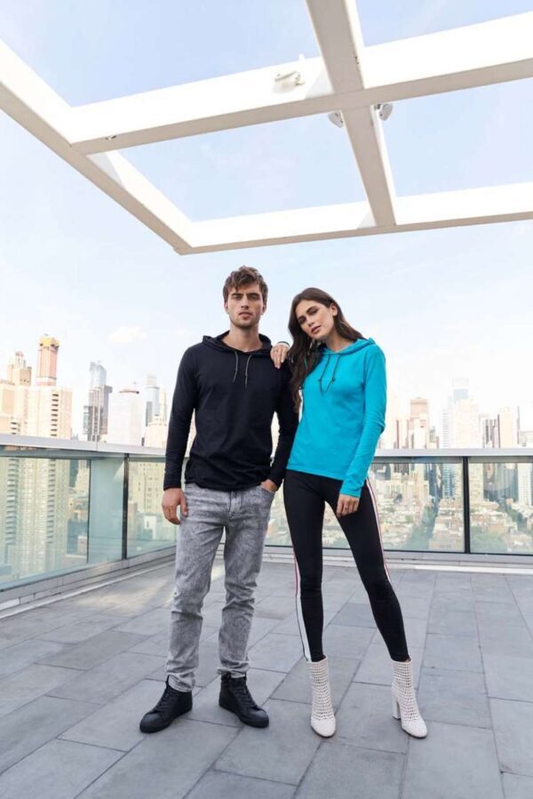 ADULT LIGHTWEIGHT LONG SLEEVE HOODED TEE