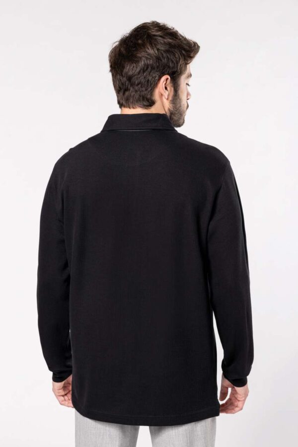 FRENCH RIB - LONG-SLEEVED RIBBED POLO SHIRT