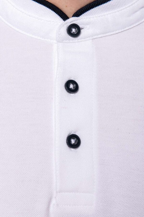 MEN'S SHORT SLEEVE POLO SHIRT WITH MANDARIN COLLAR