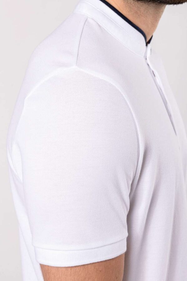 MEN'S SHORT SLEEVE POLO SHIRT WITH MANDARIN COLLAR