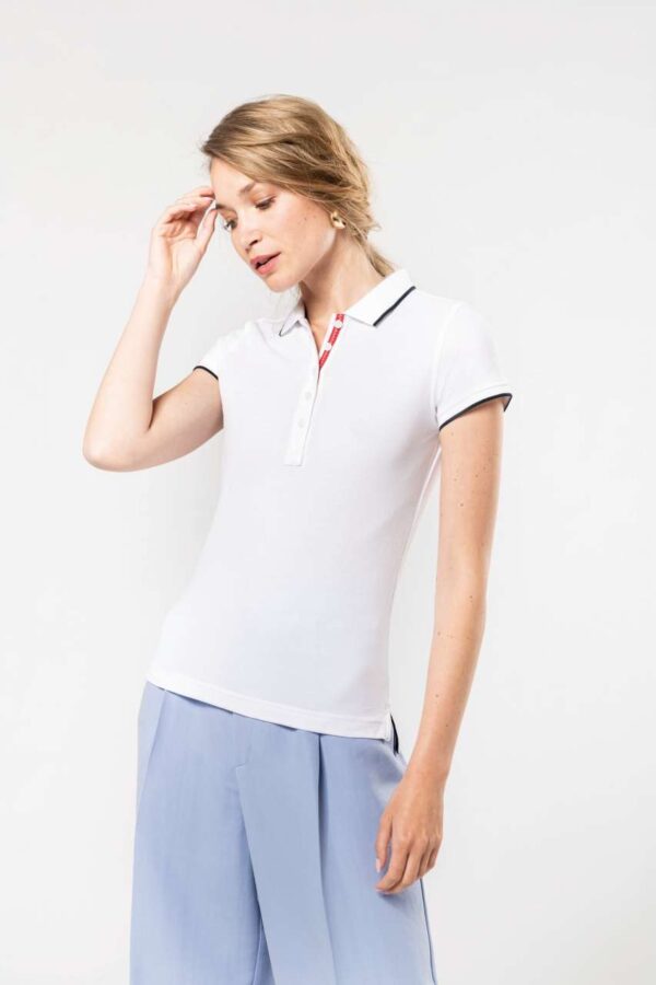 LADIES' SHORT-SLEEVED PIQUÉ KNIT POLO SHIRT