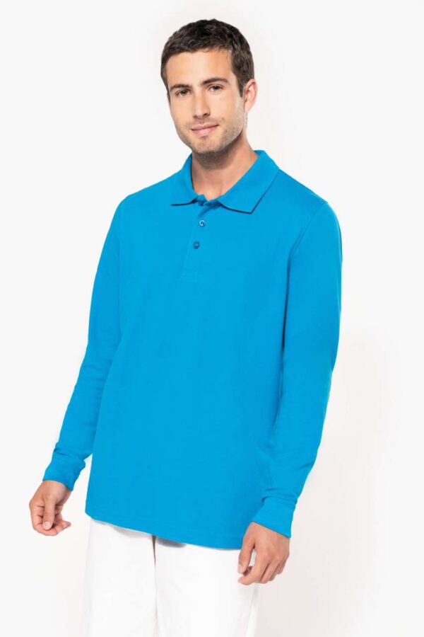 MEN'S LONG-SLEEVED PIQUÉ POLO SHIRT