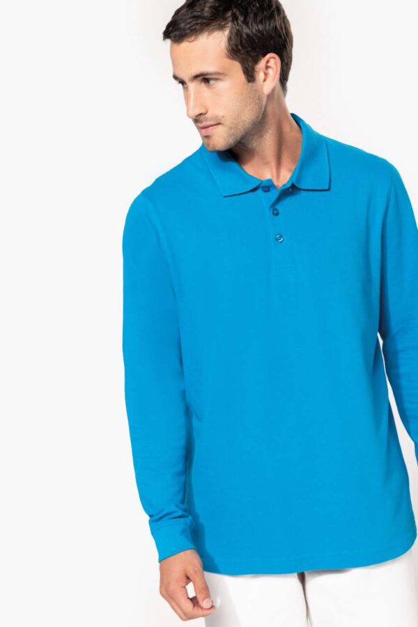 MEN'S LONG-SLEEVED PIQUÉ POLO SHIRT