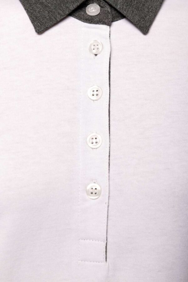 LADIES' TWO-TONE JERSEY POLO SHIRT