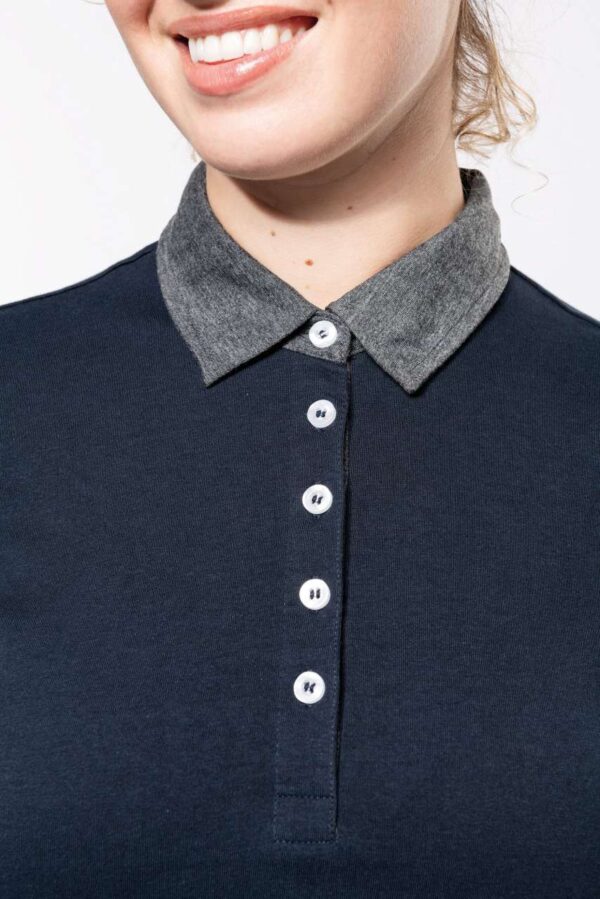 LADIES' TWO-TONE JERSEY POLO SHIRT
