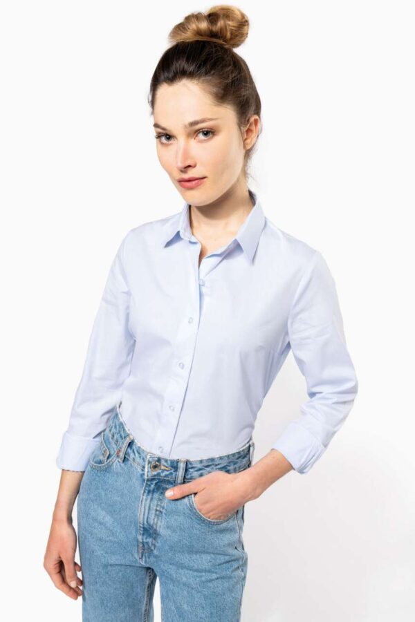 LADIES’ LONG-SLEEVED COTTON POPLIN SHIRT