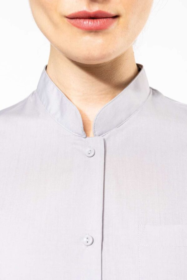 LADIES' LONG-SLEEVED MANDARIN COLLAR SHIRT
