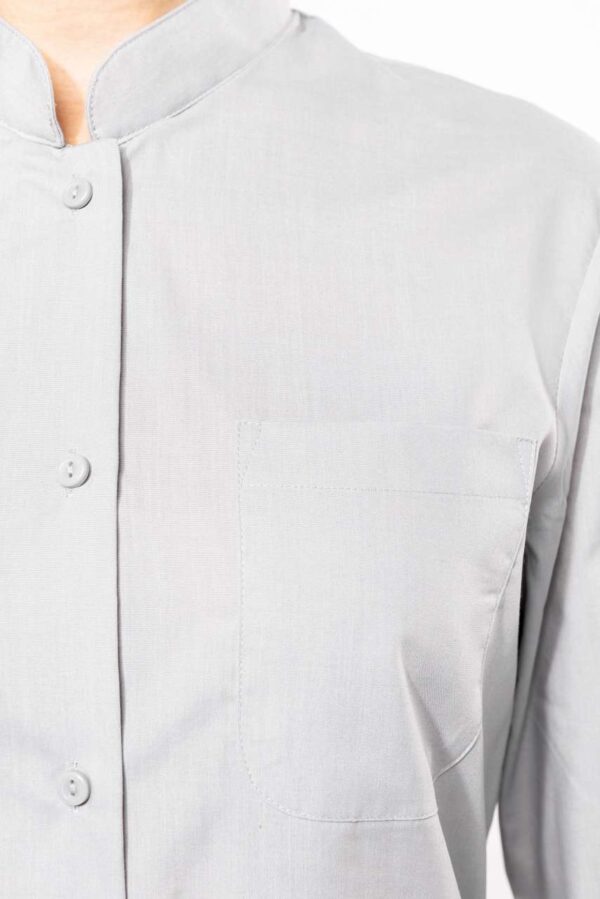 LADIES' LONG-SLEEVED MANDARIN COLLAR SHIRT