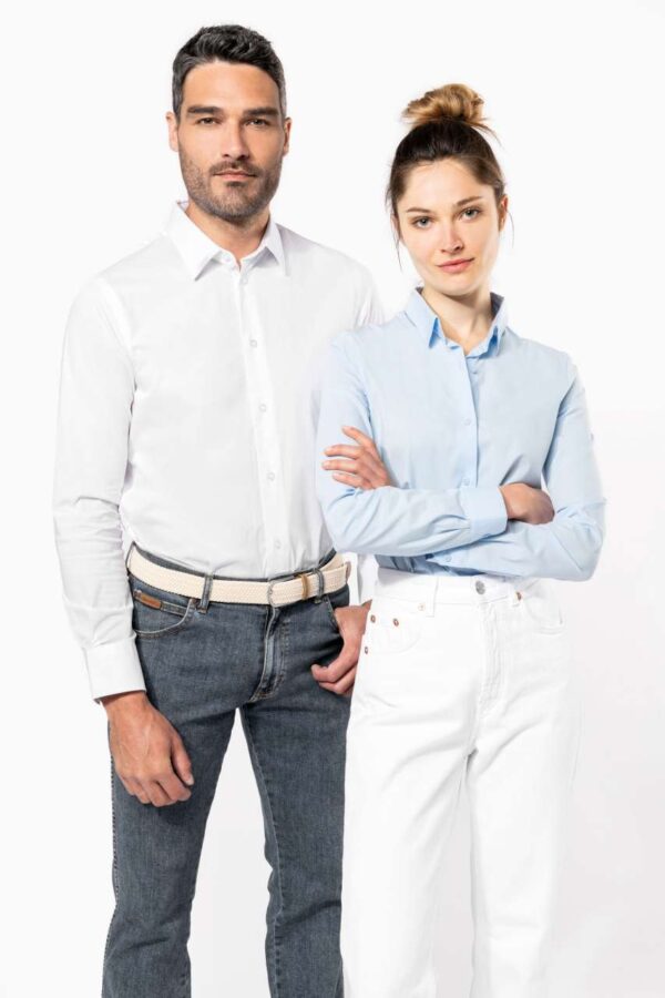 LONG-SLEEVED COTTON/ELASTANE SHIRT