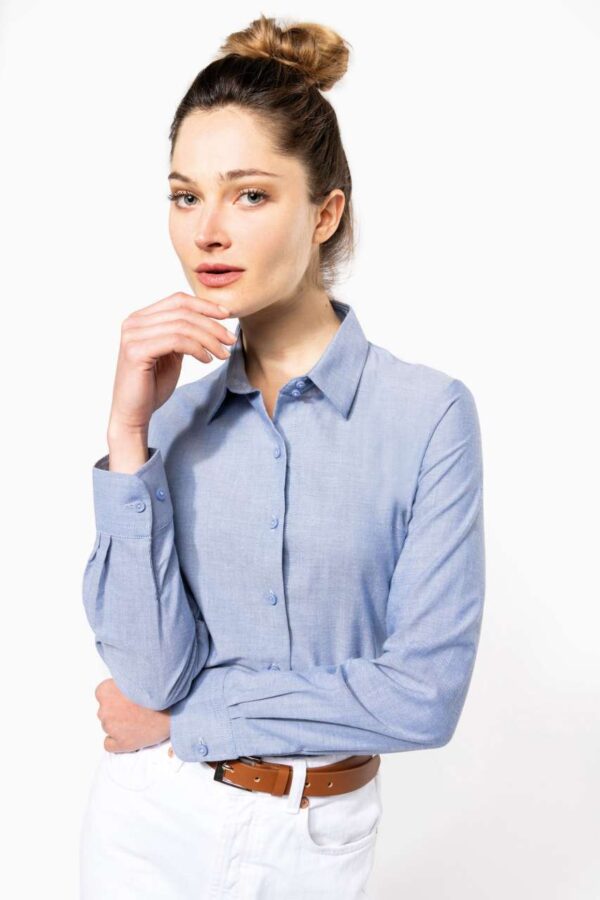LADIES' LONG-SLEEVED OXFORD SHIRT