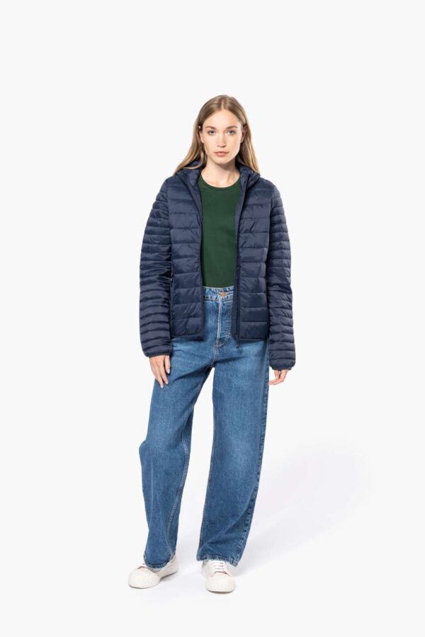 LADIES' LIGHTWEIGHT HOODED PADDED JACKET