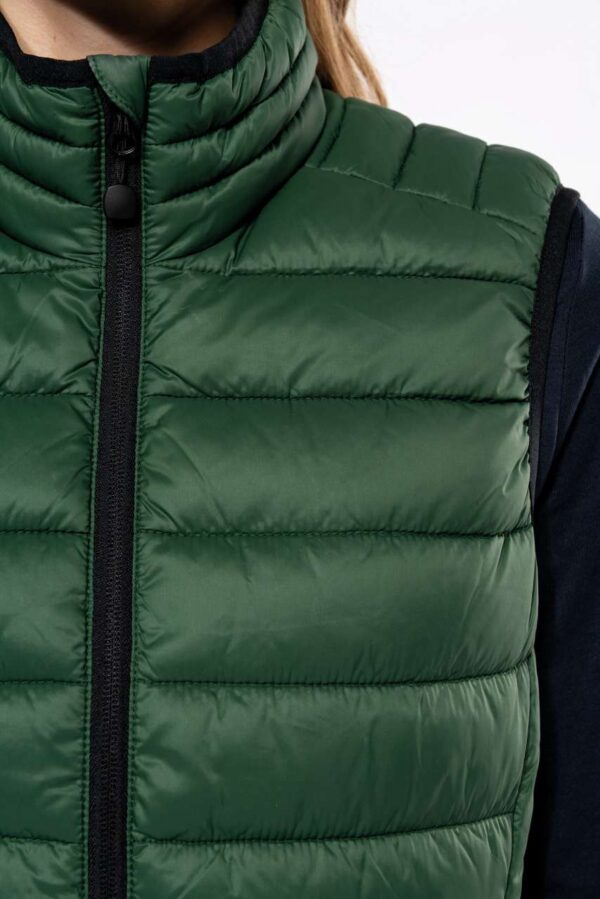 LADIES' LIGHTWEIGHT SLEEVELESS FAKE DOWN JACKET