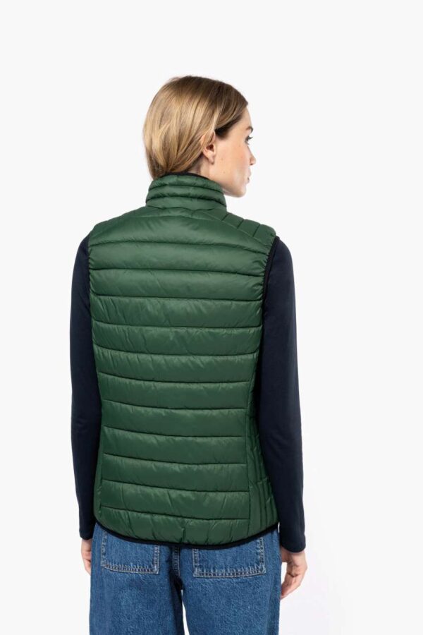 LADIES' LIGHTWEIGHT SLEEVELESS FAKE DOWN JACKET