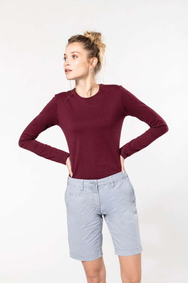 LADIES' WASHED EFFECT BERMUDA SHORTS