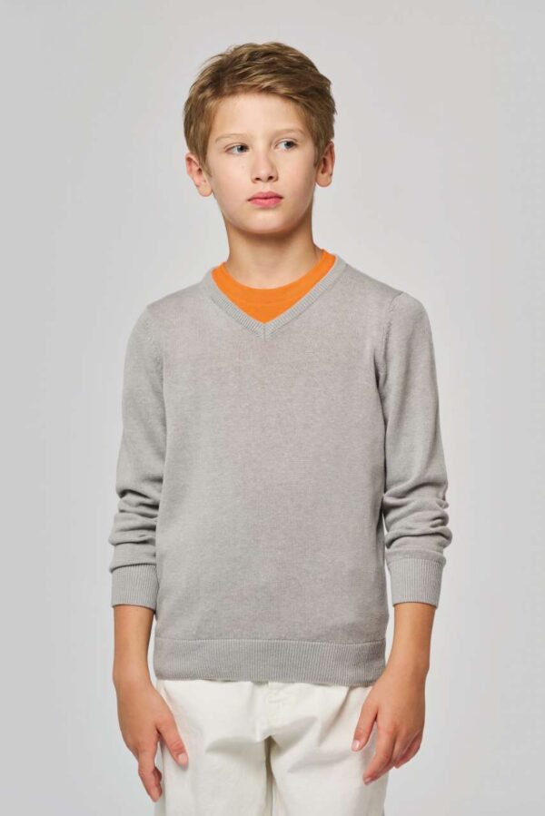KIDS' V-NECK JUMPER
