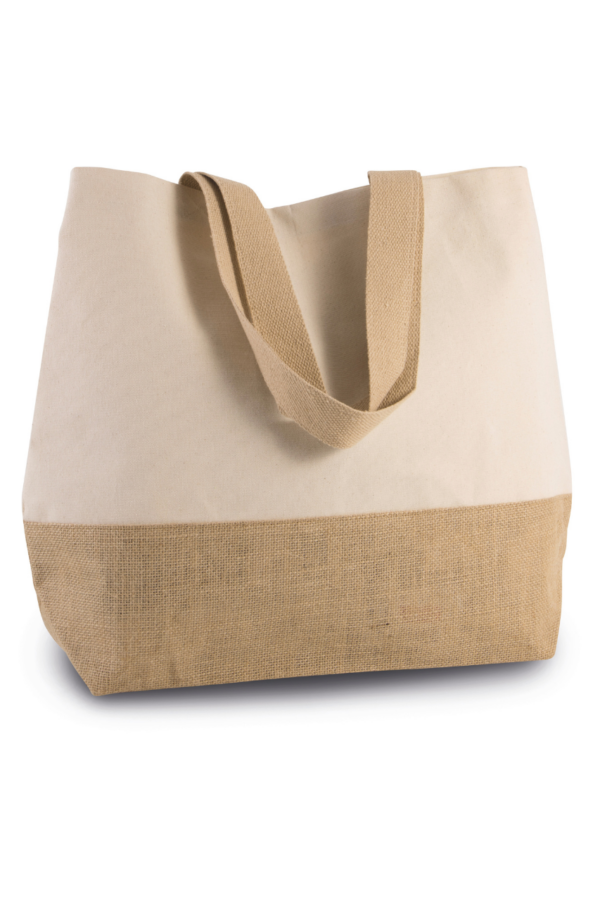 CANVAS & JUTE HOLD-ALL SHOPPER BAG