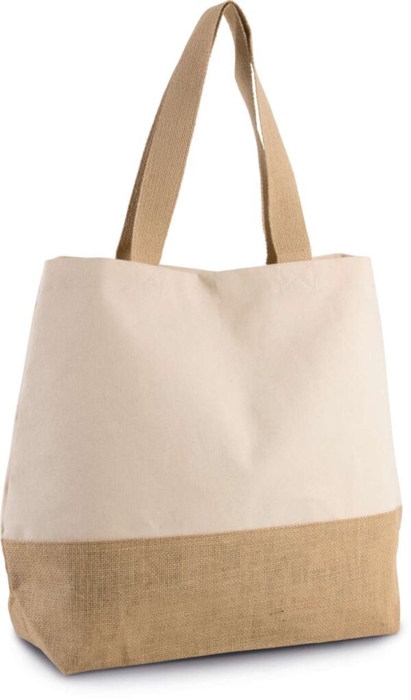 CANVAS & JUTE HOLD-ALL SHOPPER BAG