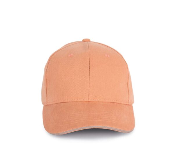 CAP IN ORGANIC COTTON WITH CONTRASTING SANDWICH PEAK - 6PANELS
