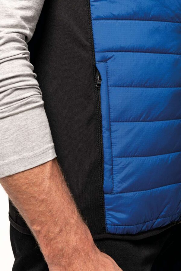 DUAL-FABRIC SLEEVELESS SPORTS JACKET