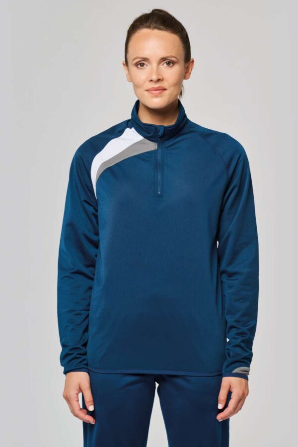 ADULTS' ZIP NECK TRAINING TOP