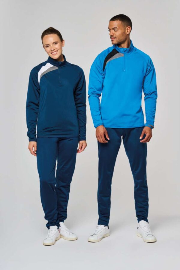 ADULTS' ZIP NECK TRAINING TOP