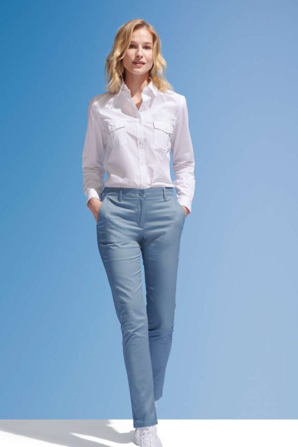 SOL'S JARED WOMEN - SATIN STRETCH TROUSERS