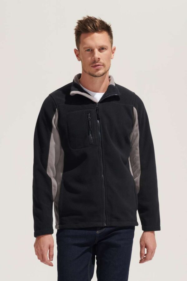 SOL'S NORDIC - MEN’S TWO-COLOUR ZIPPED FLEECE JACKET