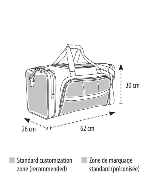 SOL'S WEEK-END - 600D POLYESTER MULTI-POCKET TRAVEL BAG