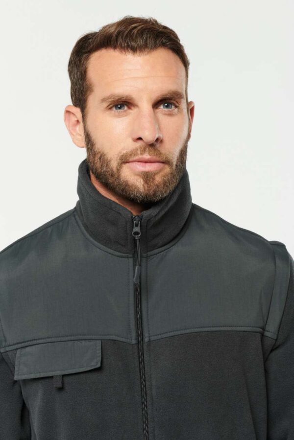 FLEECE JACKET WITH REMOVABLE SLEEVES